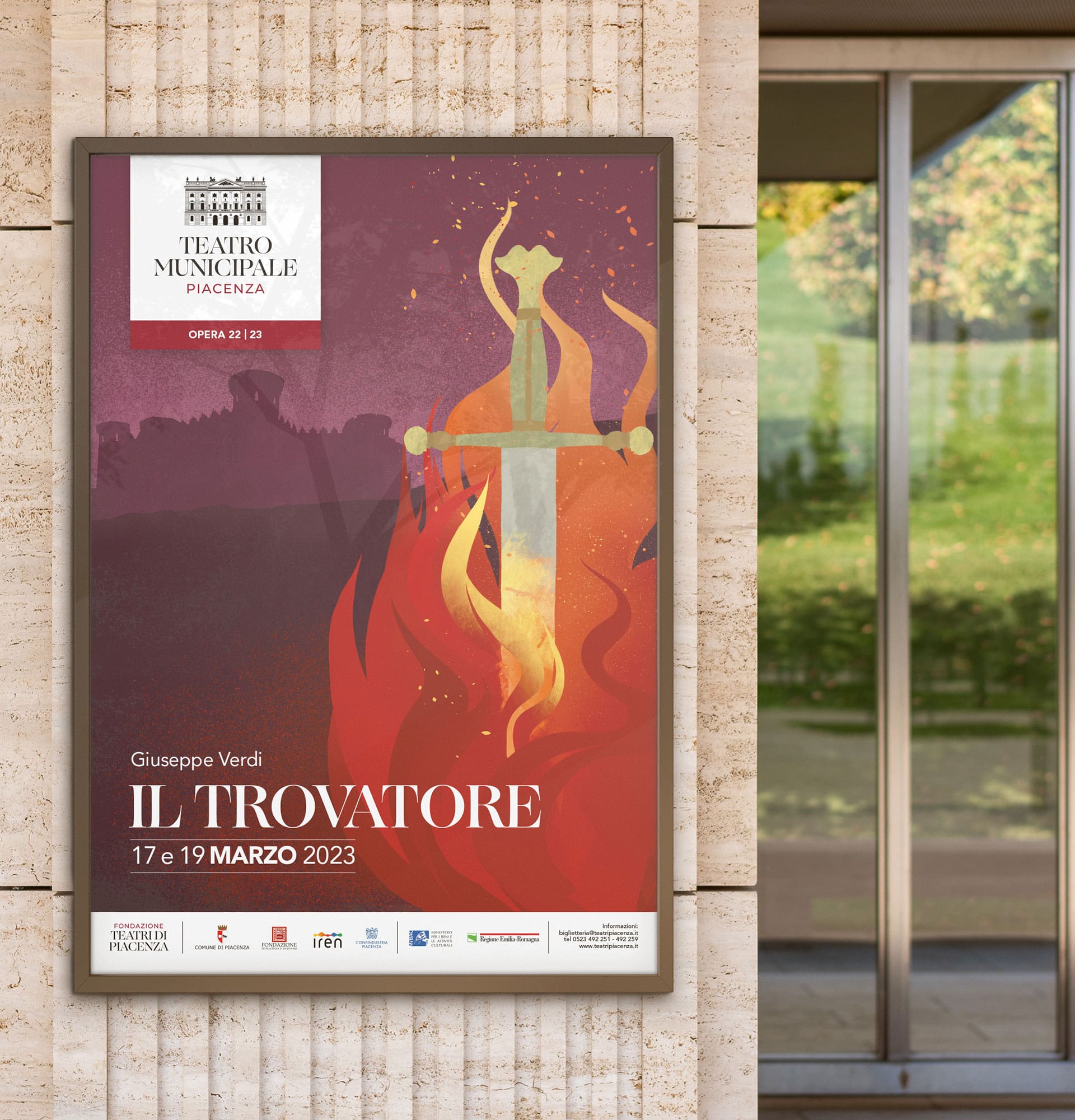 Teatro di Piacenza manifesto il Trovatore